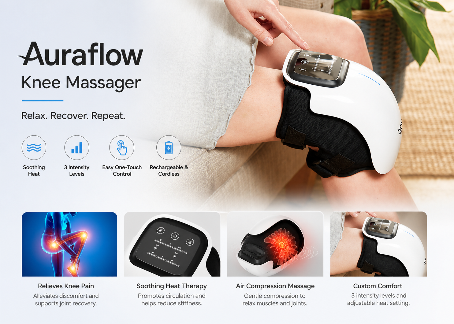 AuraFlow Knee Massager
