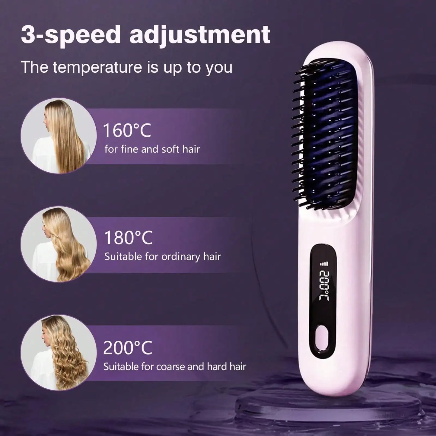 SilkFlow™ Cordless Ionic Hair Straightening Brush