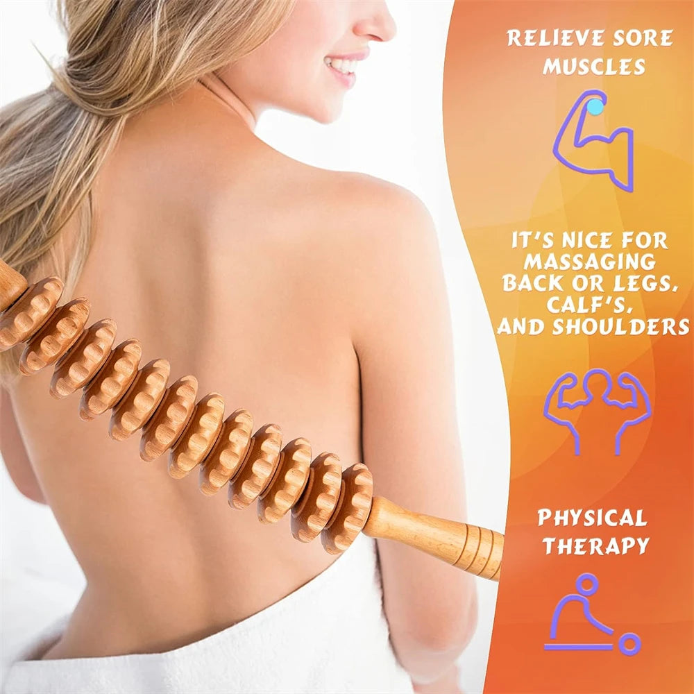 Wooden Body Massage Roller