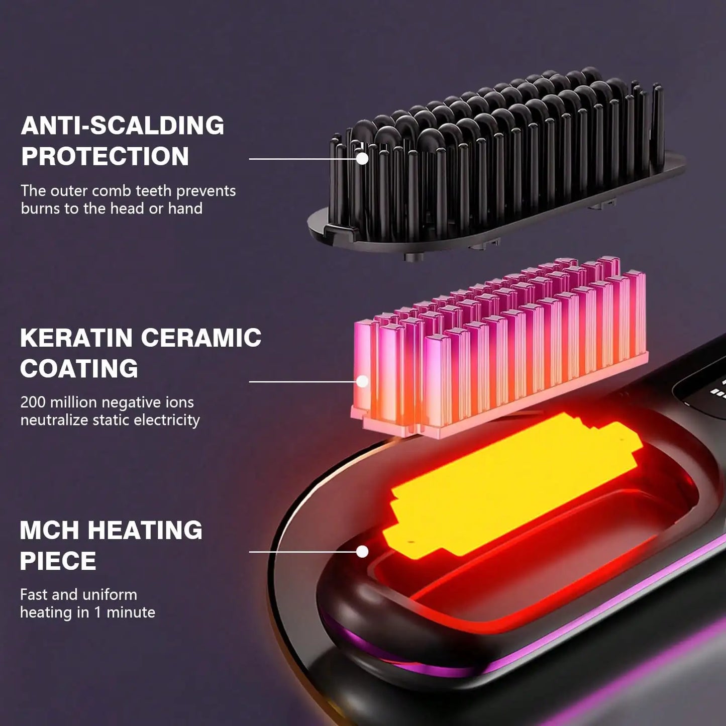 SilkFlow™ Cordless Ionic Hair Straightening Brush