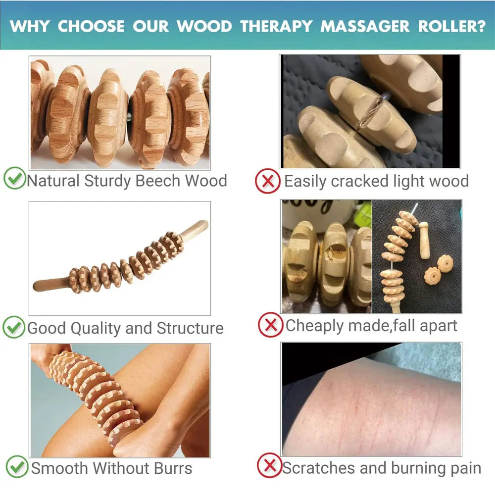 Wooden Body Massage Roller