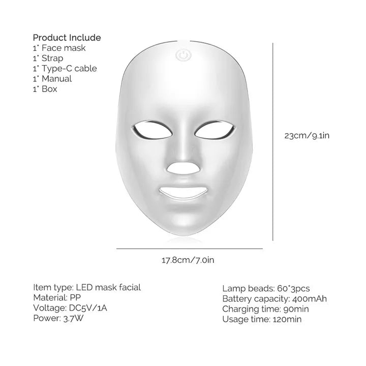 LumiGlow™ 7-Color LED Therapy Mask