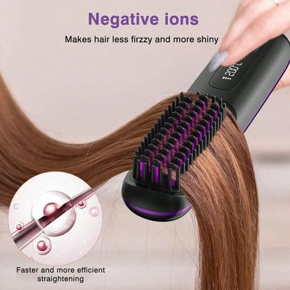 SilkFlow™ Cordless Ionic Hair Straightening Brush